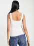 ASOS DESIGN vest with scoop front and back in white