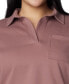 ფოტო #3 პროდუქტის Plus Size Trek™ Collared Long-Sleeve Top, Created for Macy's