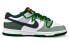 Фото #3 товара 【定制球鞋】 Nike Dunk Low OKHR 椰子树 树叶 解构风 绑带 低帮 板鞋 男款 白绿黑 / Кроссовки Nike Dunk Low DD1391-300