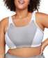 ფოტო #1 პროდუქტის Women's Full Figure Plus Size Adjustable Wirefree Sports Bra 1166