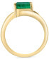 ფოტო #3 პროდუქტის EFFY® Emerald (1-3/8 ct. t.w.) & Diamond (1/6 ct. t.w.) Bypass Ring in 14k Gold