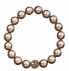 Фото #1 товара Pearl bracelet with bead with Preciosa crystals 33074.3 bronze