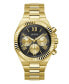 ფოტო #1 პროდუქტის Men's Multi-Function Gold-Tone 100% Steel Watch, 44mm