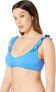 Polo Ralph Lauren Women's 184783 Ruffle Tie Back Bralette Top Swimwear Size M
