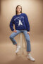 Фото #4 товара Oversize Fit Bisiklet Yaka Kalın Sweatshirt B5086ax23wn