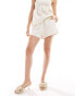 & Other Stories co-ord shorts in white textured jacquard