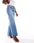 New Look wide leg jean in mid blue Голубой, 40 - фото #5