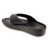 Softwalk Eliza S2220-001 Womens Black Leather Flip-Flops Sandals Shoes 7.5