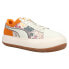 Puma Suede Mayu Floral Liberty Lace Up Womens Off White, Orange Sneakers Casual