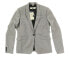 Фото #1 товара Burberry Womans Grey Checkered Front Pocket Coat Jacket Blazer Size 12 NEW