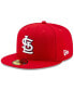 ფოტო #2 პროდუქტის Men's St. Louis Cardinals Red On-Field Authentic Collection 59FIFTY Fitted Hat
