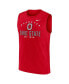 Men's Scarlet Ohio State Buckeyes Primetime Legend Lock Up Performance Muscle Tank Top