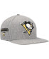 Фото #1 товара Men's Gray Pittsburgh Penguins Classic Logo Snapback Hat