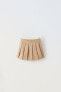 Contrast pleated skirt