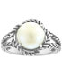 ფოტო #3 პროდუქტის EFFY® Freshwater Pearl (9mm) Rope-Style Ring in Sterling Silver