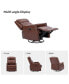 Marilia Genuine Leather Swivel Recliner with Nailhead Trims