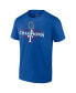 Фото #2 товара Men's Royal Texas Rangers 2023 World Series Champions Logo T-shirt