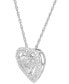 Diamond Double Heart Pendant Necklace (1/4 ct. t.w.) in Sterling Silver, 16"+ 2" extender