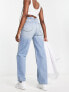 Signature 8 straight leg jeans in mid wash blue