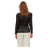 ფოტო #3 პროდუქტის VILA Chikka Lace Long Sleeve V Neck T-Shirt