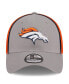Фото #2 товара Men's Gray Denver Broncos Pipe 39THIRTY Flex Hat