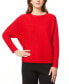 Women's Ribbed Block-Stitch Dolman-Sleeve Sweater