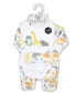 ფოტო #2 პროდუქტის Baby Boys and Girls Colorful Zoo Layette Gift in Mesh Bag, 5 Piece Set