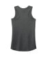 Фото #3 товара Women's Charcoal Denny Hamlin Racer Back Tri-Blend Tank Top