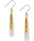 Two-Tone Double-Layer Linear Drop Earrings