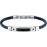 Modern men´s blue leather bracelet Moody SQH61