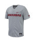 Фото #3 товара Men's Gray Arkansas Razorbacks Replica Full-Button Baseball Jersey