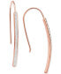 ფოტო #1 პროდუქტის Cubic Zirconia Vertical Bar Threader Earrings, Created for Macy's