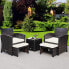 Фото #2 товара 5er Set Rattan Set Gartenmöbel