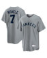 Фото #1 товара Men's Mickey Mantle Gray New York Yankees Road Cooperstown Collection Player Jersey