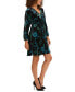 Фото #2 товара Women's Dolman-Sleeve Velvet Fit & Flare Dress