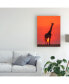 Фото #3 товара Henry Zhao Sunset Giraffe Canvas Art - 20" x 25"