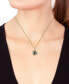 ფოტო #2 პროდუქტის EFFY® Multi-Gemstone (2-7/8 ct. t.w.) & Diamond (1/4 ct. t.w.) Circle 18" Pendant Necklace in 14k Gold
