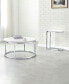 Фото #4 товара Steve Silver Echo 10" x 20" Marble and Chrome Chairside Table