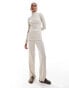 Фото #2 товара Vero Moda Tall rib jersey longline top co-ord in stone