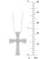 Фото #2 товара Macy's diamond Channel-Set Cross 18" Pendant Necklace (1/2 ct. t.w.) in 10k White Gold