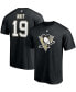 Фото #2 товара Men's Ryan Whitney Black Pittsburgh Penguins Authentic Stack Retired Player Nickname Number T-shirt
