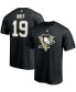 Men's Ryan Whitney Black Pittsburgh Penguins Authentic Stack Retired Player Nickname Number T-shirt