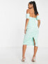 Фото #2 товара ASOS DESIGN Petite bandeau mesh midi dress in mint