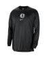 Фото #2 товара Men's Black Distressed Brooklyn Nets 2023/24 City Edition Authentic Pregame Performance Long Sleeve Shooting T-shirt