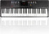 Keyboard piano with music stand, key note stickers & Simply Piano app