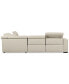 Фото #7 товара Nevio 5-Pc. Leather "L" Shaped Sectional with 2 Power Recliners with Articulating Headrests, Created for Macy's