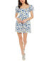 Celina Moon Ladder Lace Mini Dress Women's Blue L