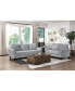 Фото #6 товара Modern 1 Piece Sofa Dark Textured Fabric Upholstered Rounded Arms Attached Cushions