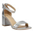 Фото #2 товара CL by Laundry Jody Metallic Block Heels Womens Silver Dress Sandals JODY-LTS