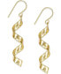 ფოტო #1 პროდუქტის Swirl Drop Earrings in 10k Gold